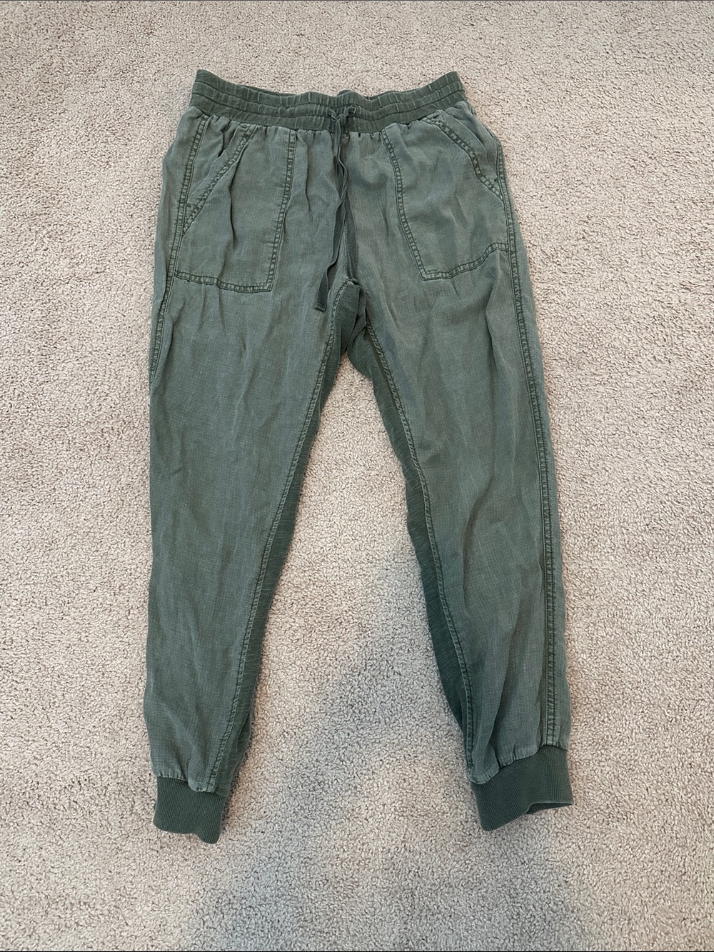 Splendid Olive Green Utility Drawstring Joggers